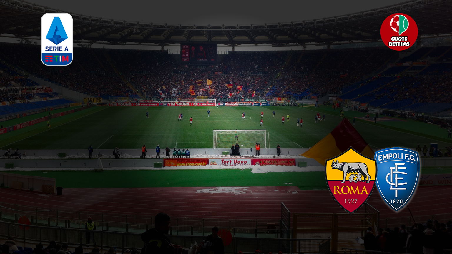 roma empoli peluang tempat untuk melihat di tv prediksi formasi peluang seri a taruhan olahraga sepak bola italia stadion olimpiade roma-empoli